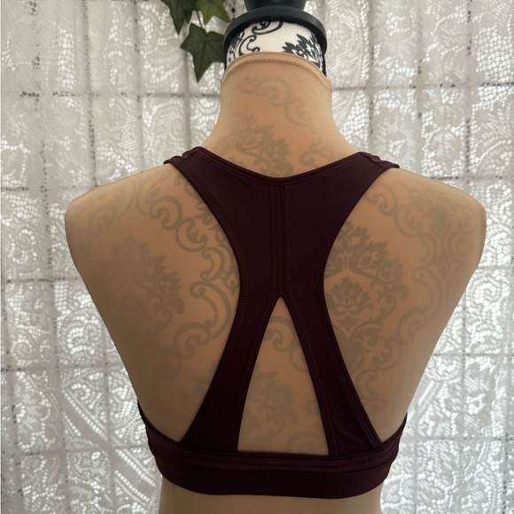 Athleta Ribbed Racerback Crisscross Sports Bra Size XS Cocoa Brown - Picture 12 of 14